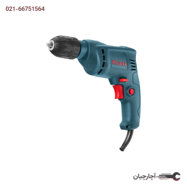 دریل برقی 10 میلی متری معمولی سه نظام اتوماتیک 350وات Face برند رونیکس کد کالا 2113