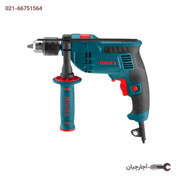 دریل 13 میلی متری چکشی 600 وات برند رونیکس کد کالا 2211P