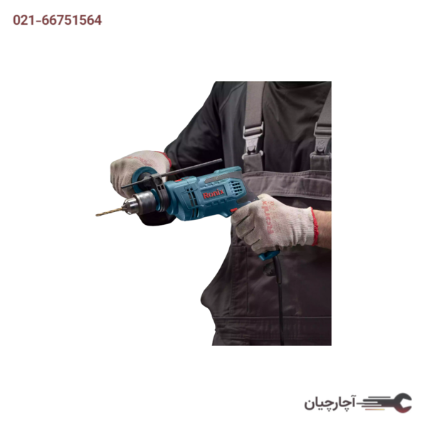 دریل 13 میلی متری چکشی 750 وات برند رونیکس کد کالا 2214K