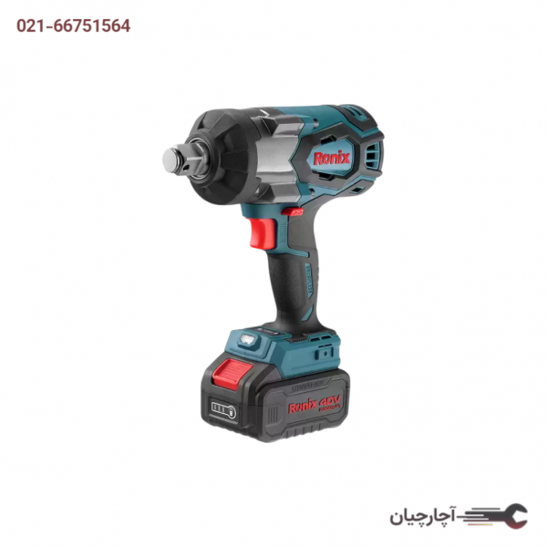 کیت بکس شارژی براش لس 3/4 اینچ 1350 نیوتن متر برند رونیکس، کد کالا 8927-40V