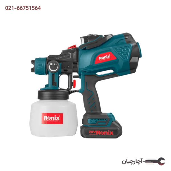 پیستوله رنگ پاش شارژی 20 ولت برند رونیکس، کد کالا 8604
