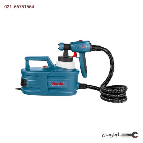 پیستوله برقی خرطومی 950 وات HVLP برند رونیکس، کد کالا 1395