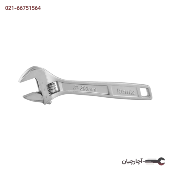 آچار فرانسه سایز 8 کروما برند رونیکس، کد کالا RH-2431