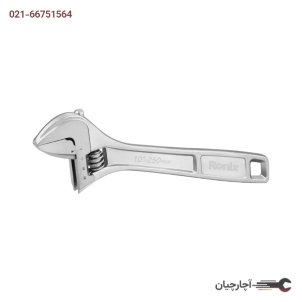 آچار فرانسه سایز 10 کروما برند رونیکس، کد کالا RH-2432