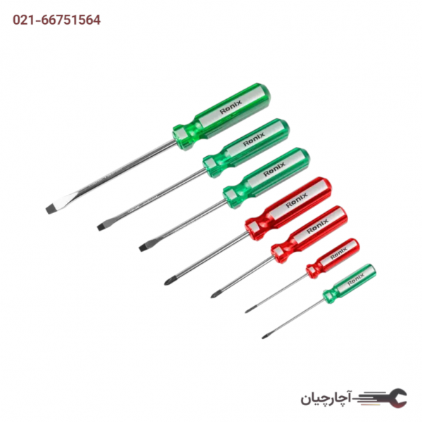 پیچ گوشتی معمولی سری 7 عددی برند رونیکس، کد کالا RH-2702