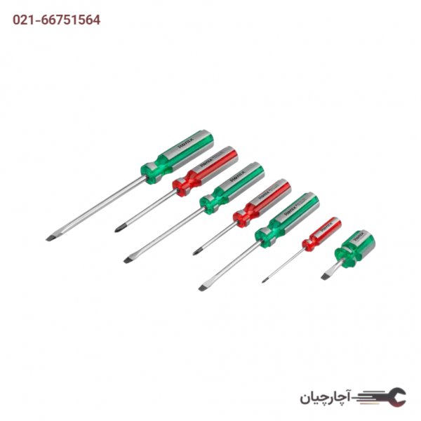 پیچ گوشتی معمولی سری 7 عددی برند رونیکس، کد کالا RH-2701