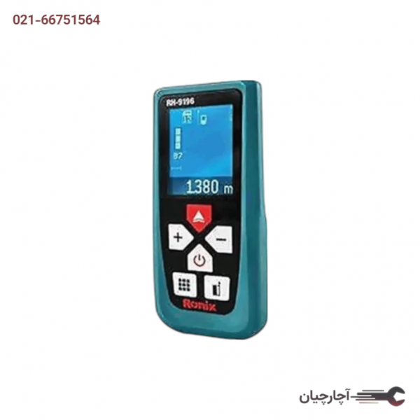 متر لیزری 60 متری با صفحه نمایشگر رنگی تولید تایوان برند رونیکس، کد کالا RH-9196