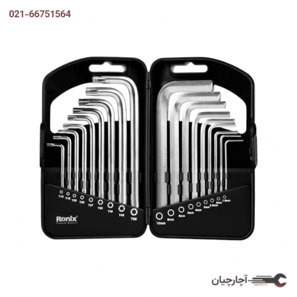 ست آلن ترکیبی 18 عددی کوتاه برند رونیکس، کد کالا RH-2051