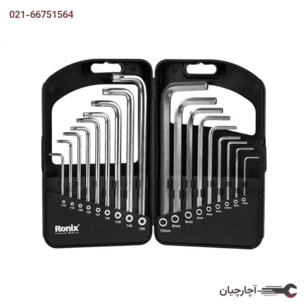 ست آلن ترکیبی 18 عددی بلند برند رونیکس، کد کالا RH-2052