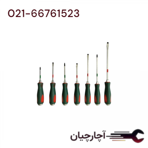 پیچ گوشتی  7 عددی ضربه خور  برند هنس، کد کالا 06500-7B