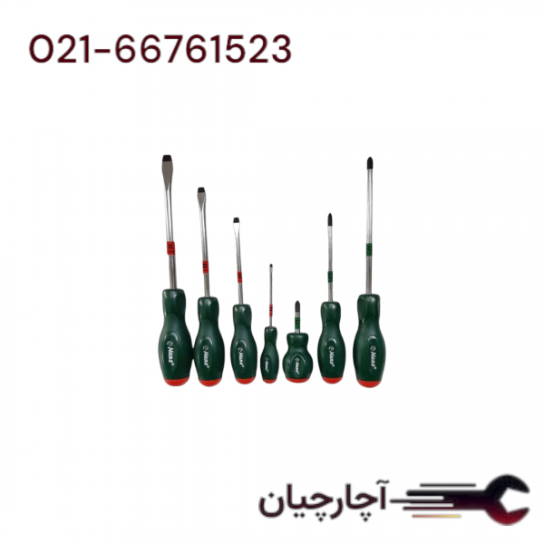 پیچ گوشتی  7 عددی کیفی دسته جدید  برند هنس، کد کالا 06301-7BG