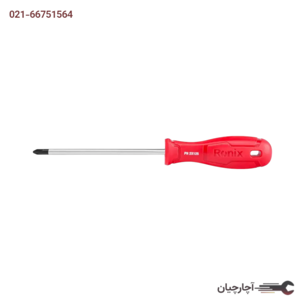 پیچ گوشتی تکی دسته پلاستیکی چهارسو 150×6 برند رونیکس، کد کالا RH-2875