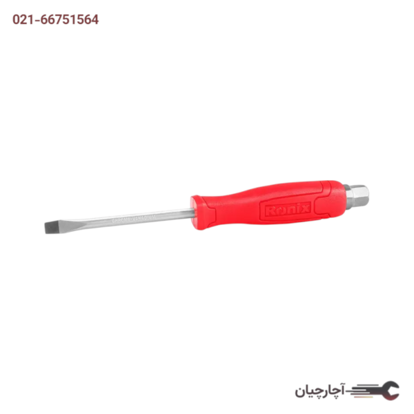 پیچ گوشتی تکی دسته پلاستیکی ضربه خور 150×6 دوسو برند رونیکس، کد کالا RH-2942
