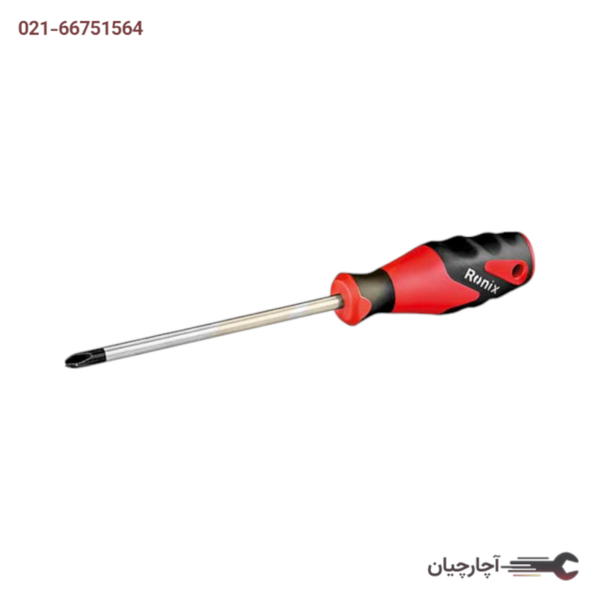 پیچ گوشتی تکی150×6 چهارسو دسته TPR برند رونیکس، کد کالا RH-2868