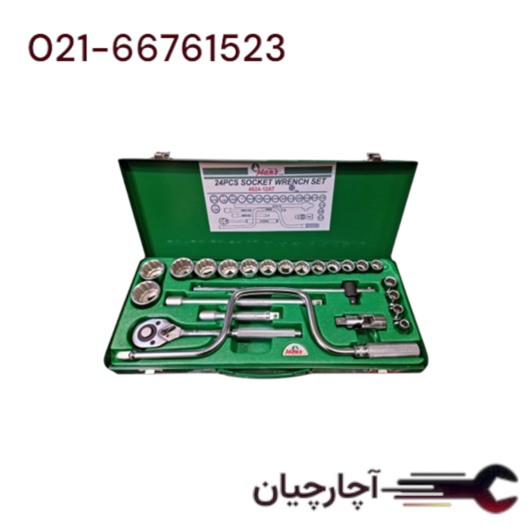 جعبه بکس 24 عددی اینچی دوازه پر برند هنس، کد کالا 462412AT