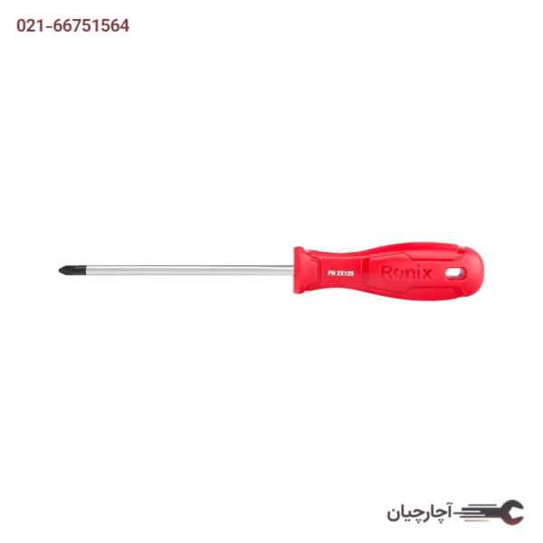 پیچ گوشتی تکی دسته پلاستیکی ضربه خور 100×6 چهارسو برند رونیکس، کد کالا RH-2931