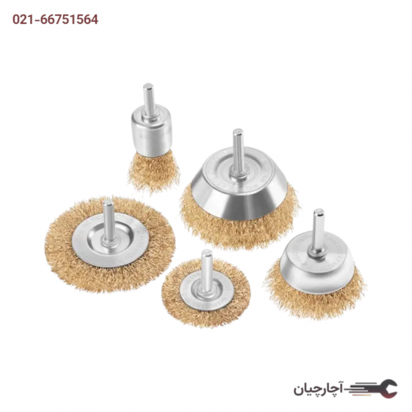 ست فرچه سر دریلی 5 عددی برند رونیکس، کد کالا RH-9939