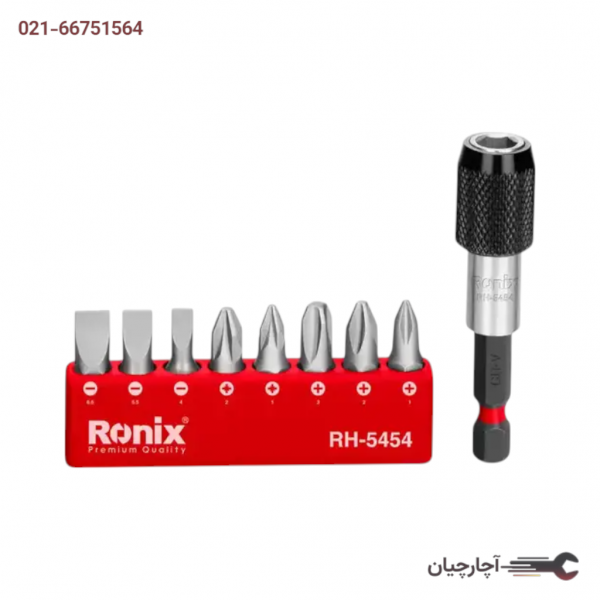 ست سری پیچ گوشتی و رابط اتصال سریع برند رونیکس، کد کالا RH-5454