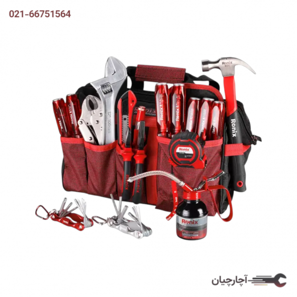 کیف ابزار رونیکس همراه بامتعلقات کیف ابزار پر برند رونیکس، کد کالا RH-9101