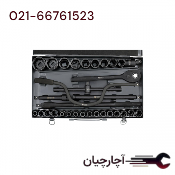 جعبه  بکس فشار قوی درایو 1/2 32 عددی 8-36 میلی متر   برند داناکو، کد کالا D7940132