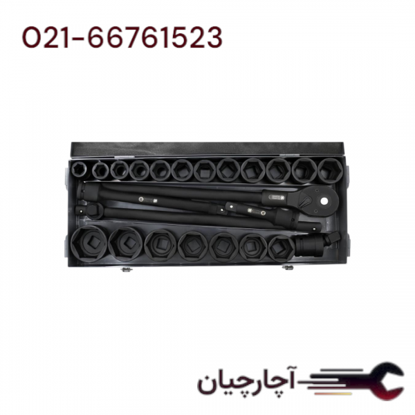 جعبه  بکس فشار قوی درایو 3/4  6 پر 24 عددی 19-55 میلی متر  برند داناکو، کد کالا D7960124