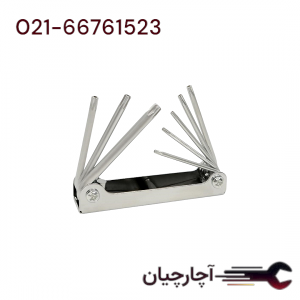ست آچار ستاره ای سوراخ دار فوق بلند  9عددی از  T9-T40میلی متر  برند داناکو، کد کالا D59713XL09