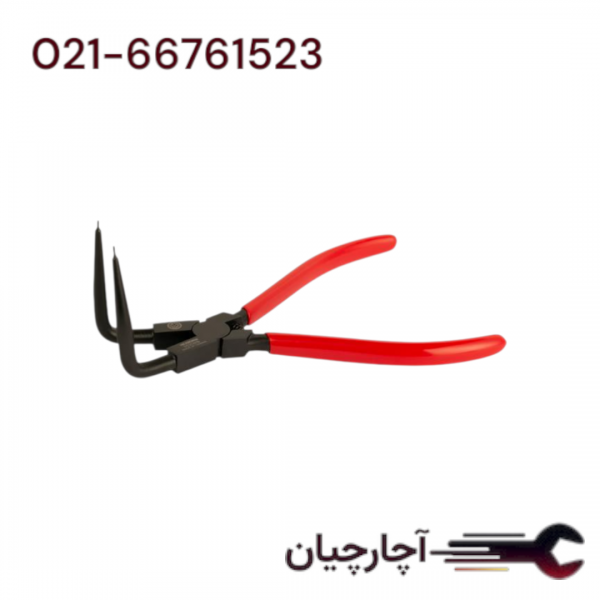 انبر خار جمع کن سر کج  نوک بلند 50 میلی متر  برند هزبرن، کد کالا 55208IB