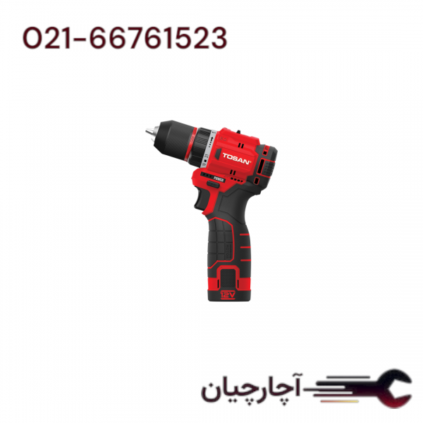 پیچ گوشتی شارژی  براشلس 12 ولت  برند توسن، کد کالا 9612BS