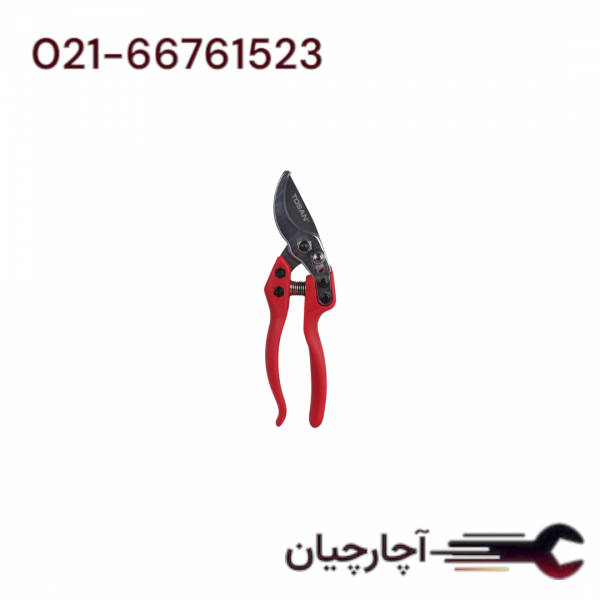 قیچی باغبانی با روکش تفلون دسته پلی آمید 8 اینچ برند توسن، کد کالا TBS223X