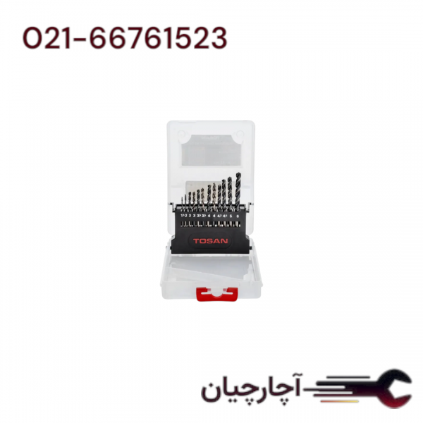 ست 12 عددی مته HSSسایز 1/5-6 برند توسن، کد کالا T14-MB12-HSSCO-165