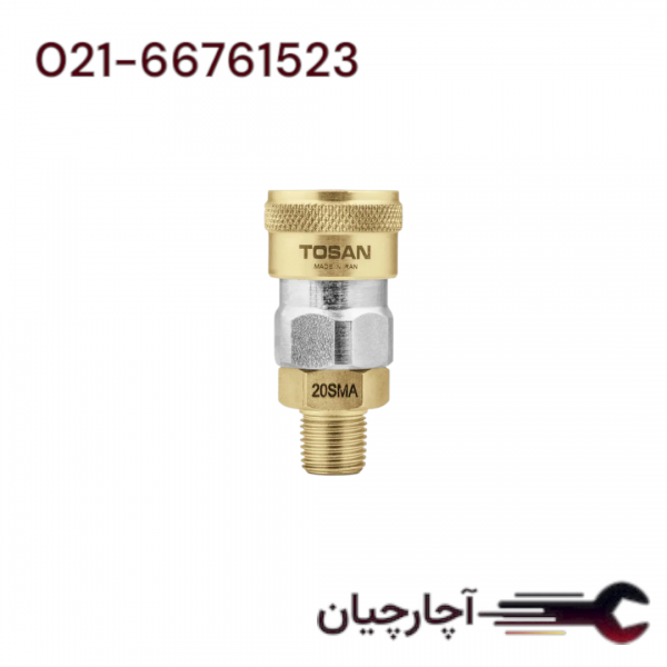 کوپلینگ مادگی بیرون رزوه معمولی 1/4 برند توسن، کد کالا 20SMA