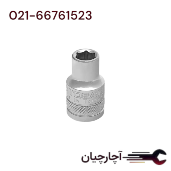 بکس کوتاه درایو 1/4  6پر سایز 12میلی متر  برند توسن، کد کالا T1474S-12