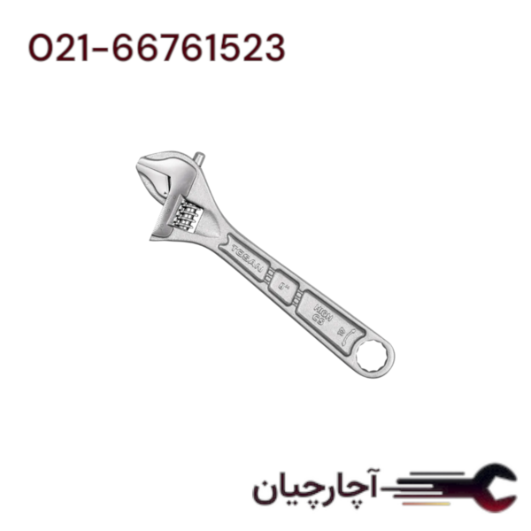 آچار فرانسه کربن استیل  سایز 18 اینچ برند توسن، کد کالا T25-18AW-CR