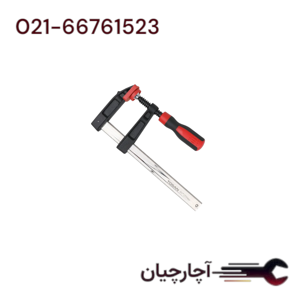 پیچ دستی ضامن دار  سایز 20 سانت فک 60 میلی متر  برند توسن، کد کالا TF0-60200