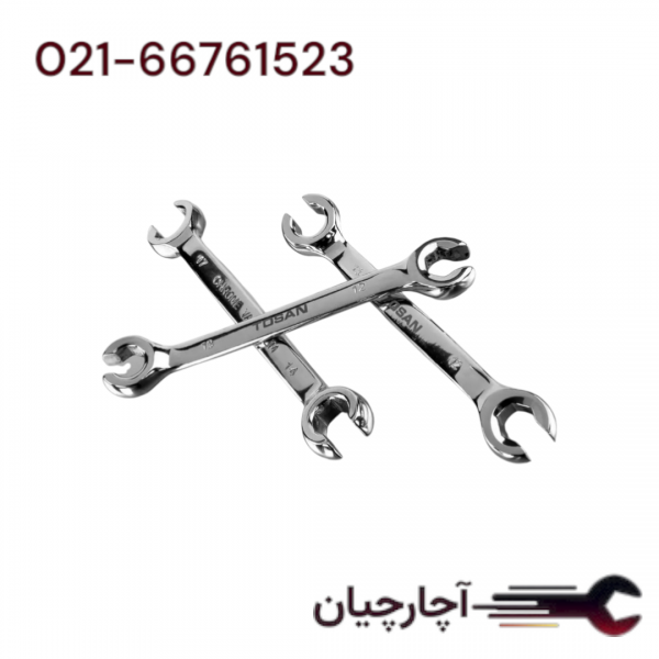 آچار چاکدار دو سر رینگ  سایز 17*19میلی متر  برند توسن، کد کالا T104-1719