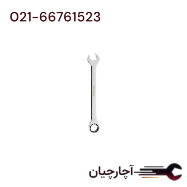 آچار یکسر جغجغه سایز 19 میلی متر  برند توسن، کد کالا T101-19MMGWC