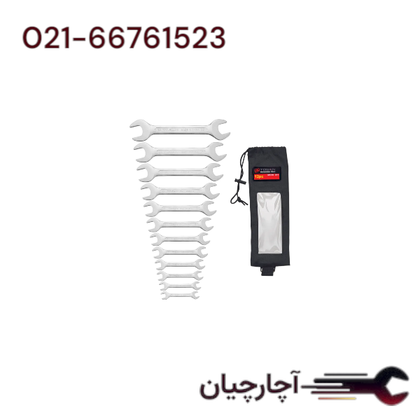 ست آچار دوسر تخت 12 عددی جعبه ای  برند توسن، کد کالا TI103-S12