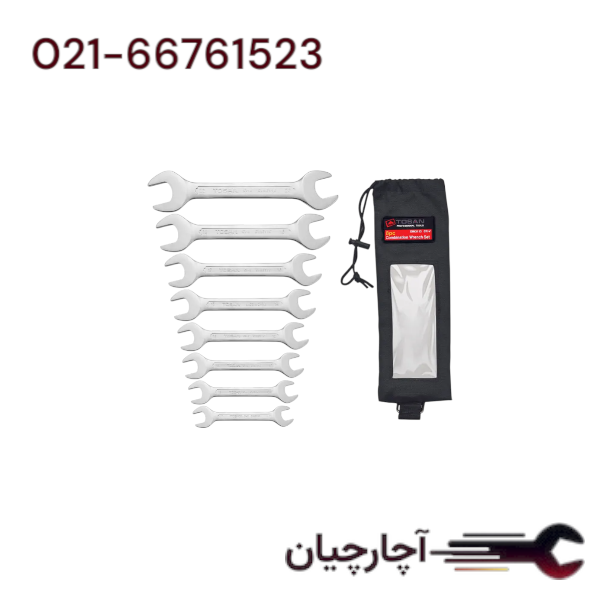 ست آچار دوسر تخت 8 عددی جعبه ای  برند توسن، کد کالا TI103-S8