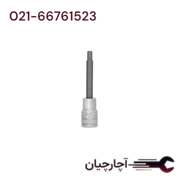 بکس آلنی  H 06 بلند   درایو 1/2 سایز 100  میلی متر  برند توسن، کد کالا T1253-100H06