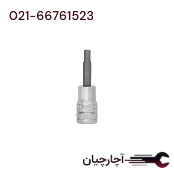 بکس آلنی  H 17 متوسط  درایو 1/2 سایز 80  میلی متر  برند توسن، کد کالا T1253-80H17