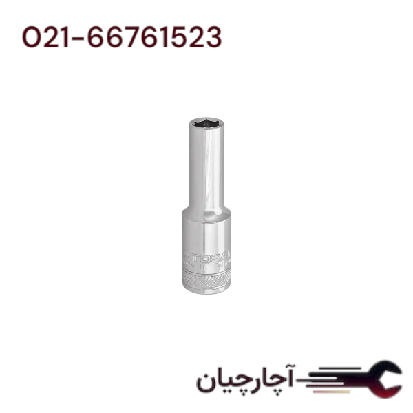 بکس E 10 بلند  درایو 1/2 سایز 77  میلی متر  برند توسن، کد کالا T1253-77E10