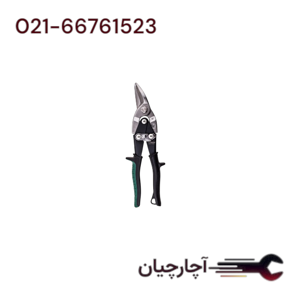 قیچی ورق بر سبز  راست  برند توسن، کد کالا TATS-R10MO