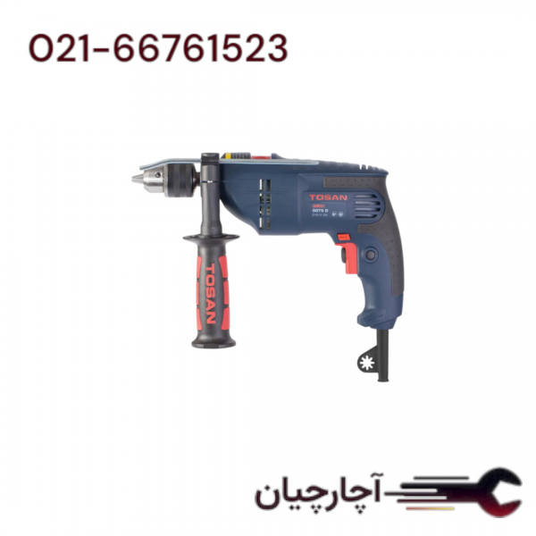 دریل 13 میلی متر چکشی 750 وات  برند توسن، کد کالا 0079D
