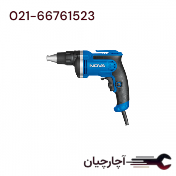 پیچ گوشتی برقی کلاچ دار (درایوال) 450 وات برند نووا، کد کالا 2158