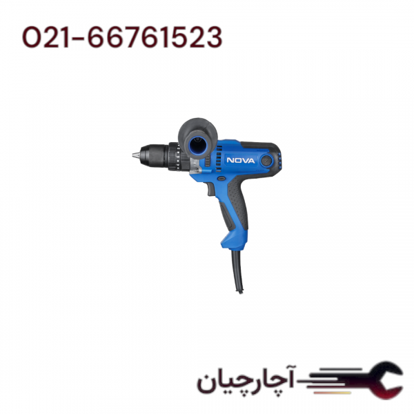 پیچ گوشتی برقی چکشی صنعتی 450 وات برند نووا، کد کالا 2155