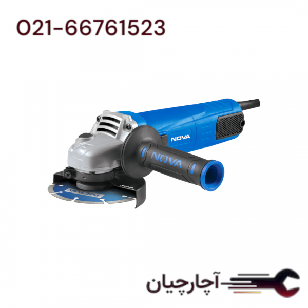 کیت مینی فرز 115 میلیمتر 1200 وات برند نووا، کد کالا 3118