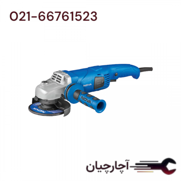 مینی فرز دسته بلند 125 میلیمتر 1400 وات برند نووا، کد کالا 3135