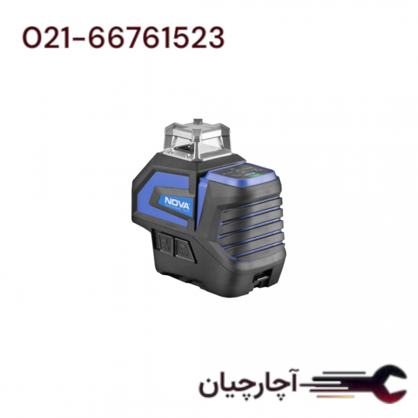 تراز لیزری شارژی 360 درجه دو خط برند نووا، کد کالا 2665G