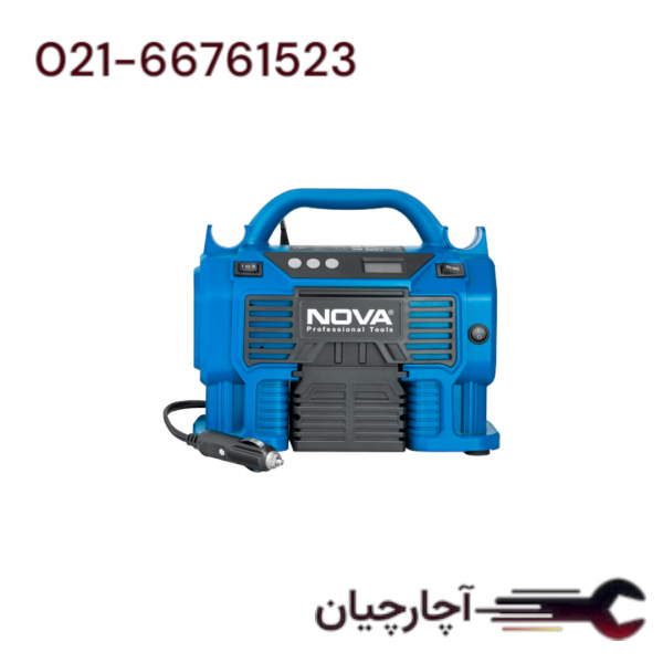 مینی کمپرسور سه کاره فندکی و برق شهری برند نووا، کد کالا 9161