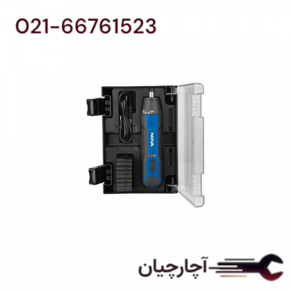 کیت پیچ گوشتی شارژی قلمی 3.6 ولت 33 پارچه برند نووا، کد کالا 7435